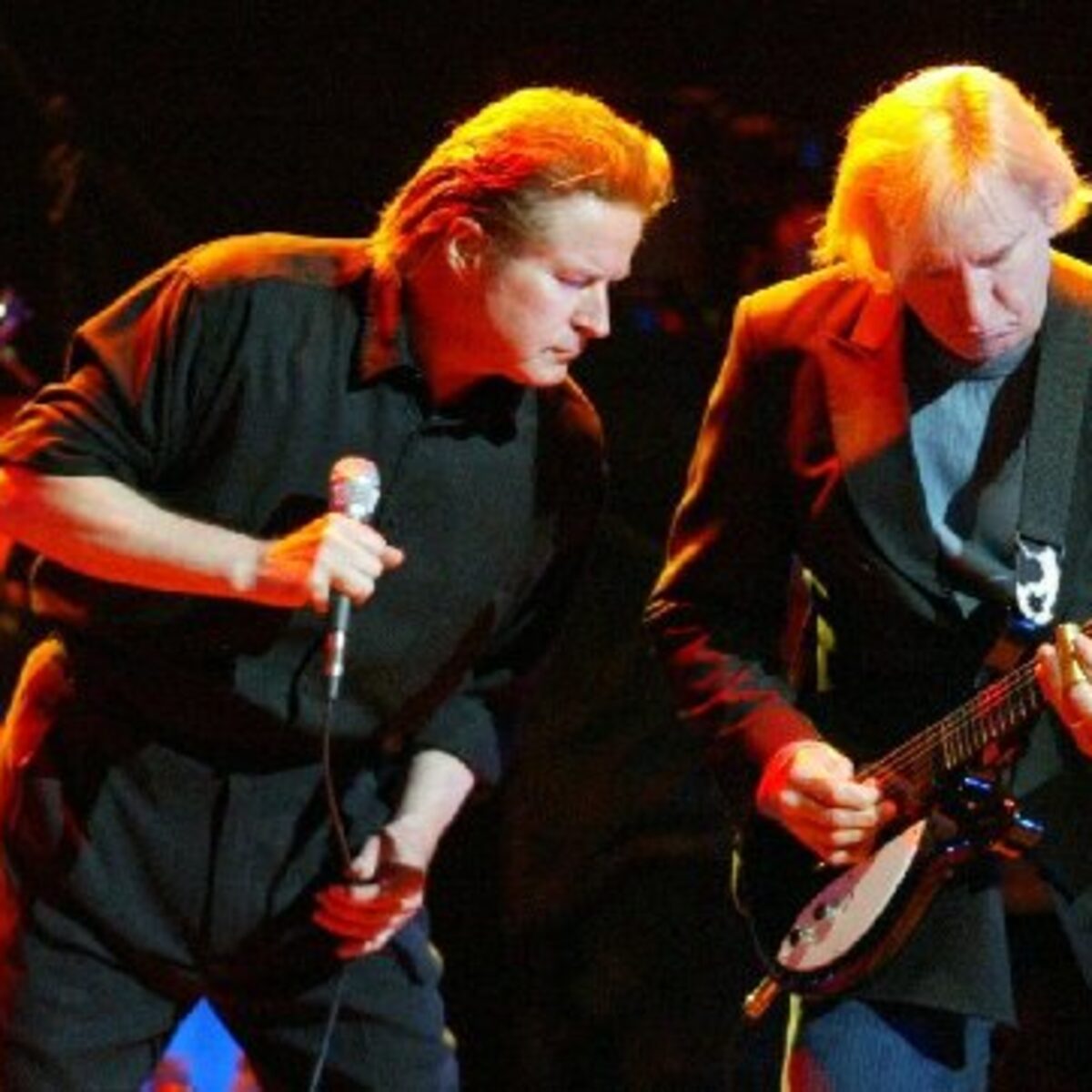 Don Henley and Joe Walsh performing with the Eagles during the Farewell I tour in 2003