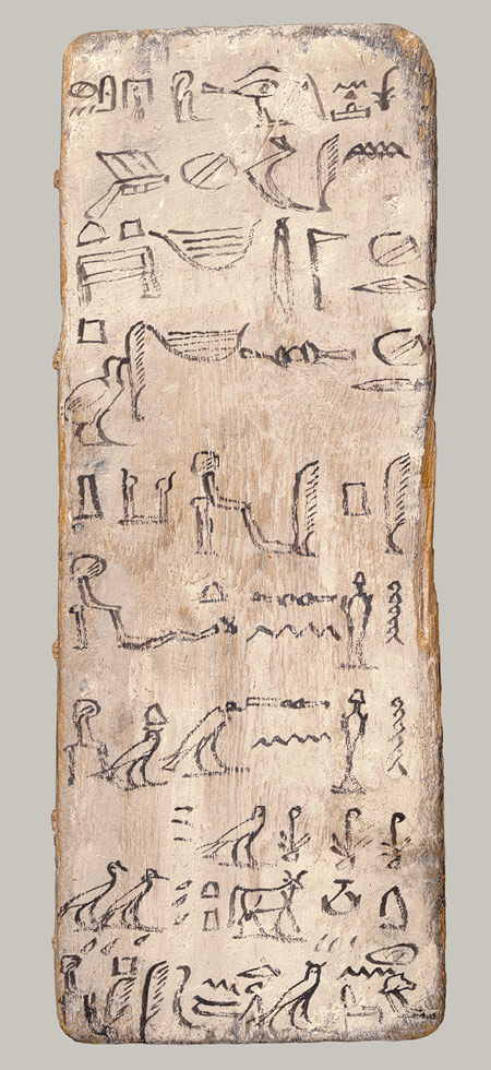 Ancient Egyptian writing board of an apprentice scribe, Metropolitan Museum of Art
