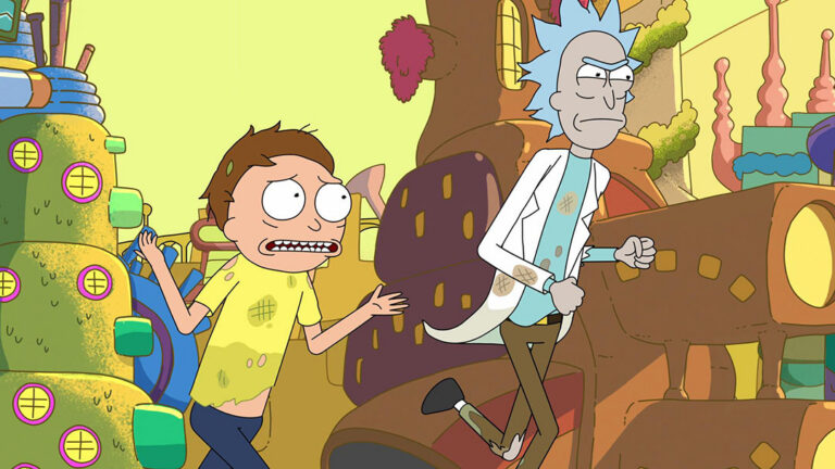 Rick and Morty in the microverse during The Ricks Must Be Crazy
