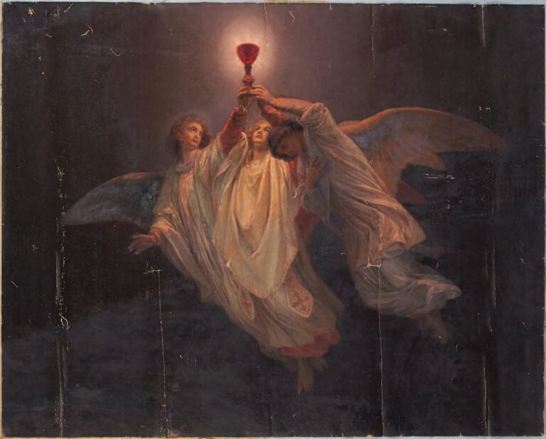 Johannes Adam Simon Oertel's 1877 painting The Holy Grail.