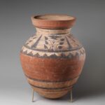 Large storage jar with floral decoration, late 3rd–2nd century BCE.