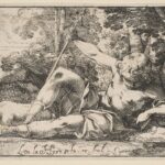 Narcissus in a seventeenth-century print by Laurent de La Hyre.
