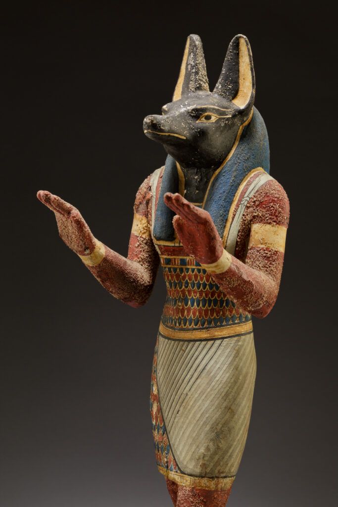 Ancient Egyptian statuette of the jackal-headed god Anubis from The Metropolitan Museum of Art
