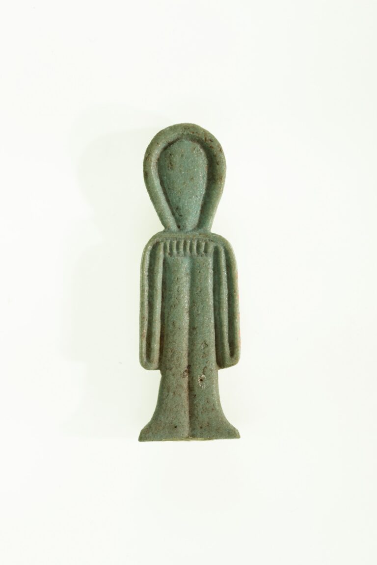 Ancient Egyptian green faience tit or Isis-knot amulet, Late Period, Metropolitan Museum of Art