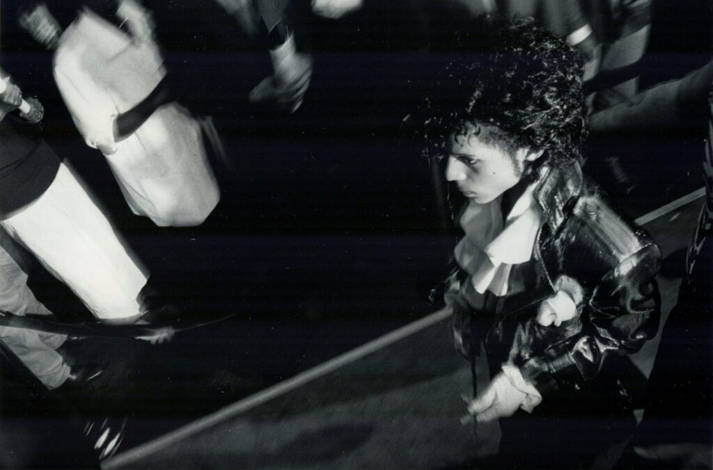 Prince in a 1984 Purple Rain-era press photograph distributed by Warner Bros.