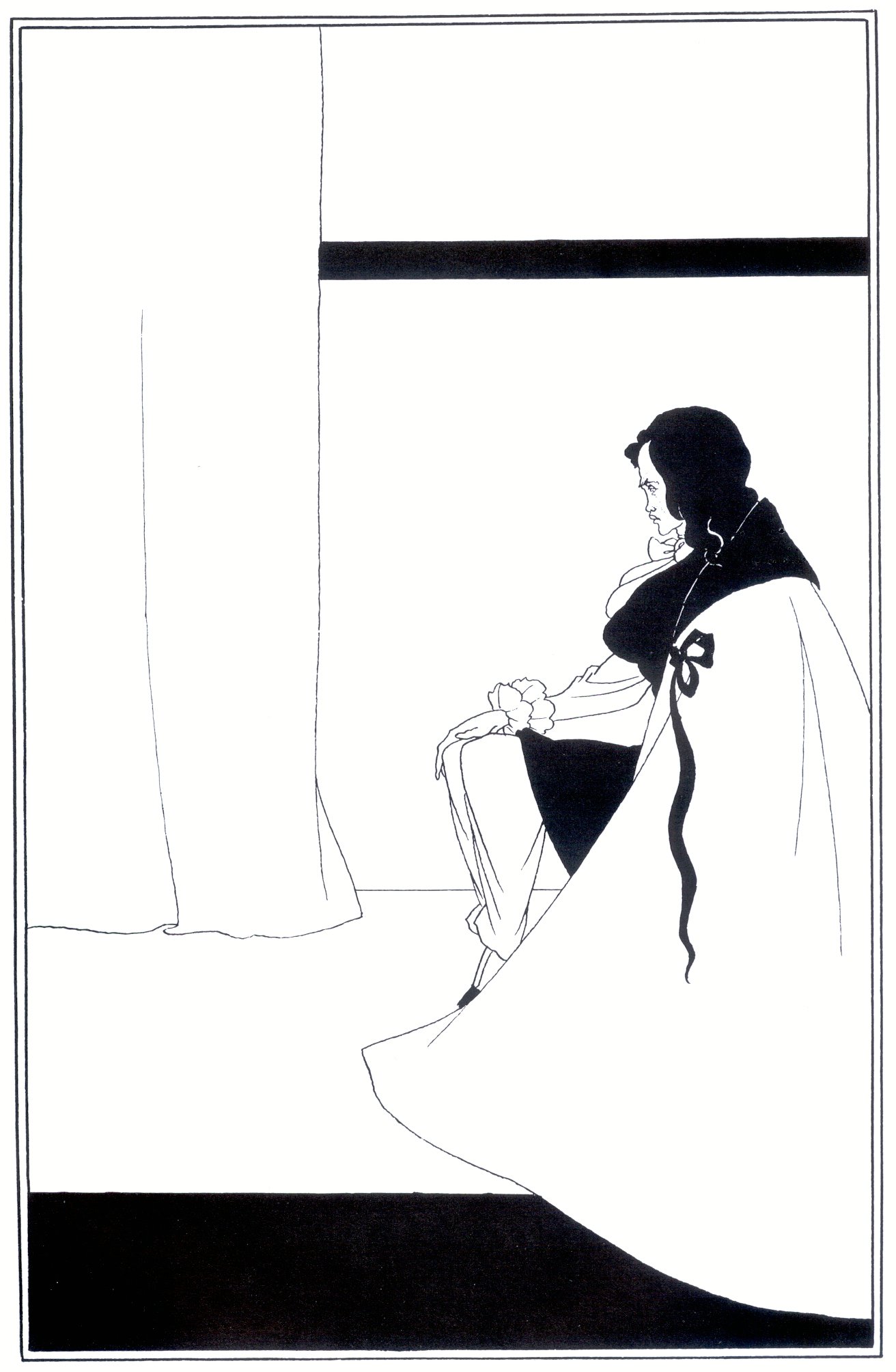 Aubrey Beardsley illustration for Edgar Allan Poe's The Fall of the House of Usher.