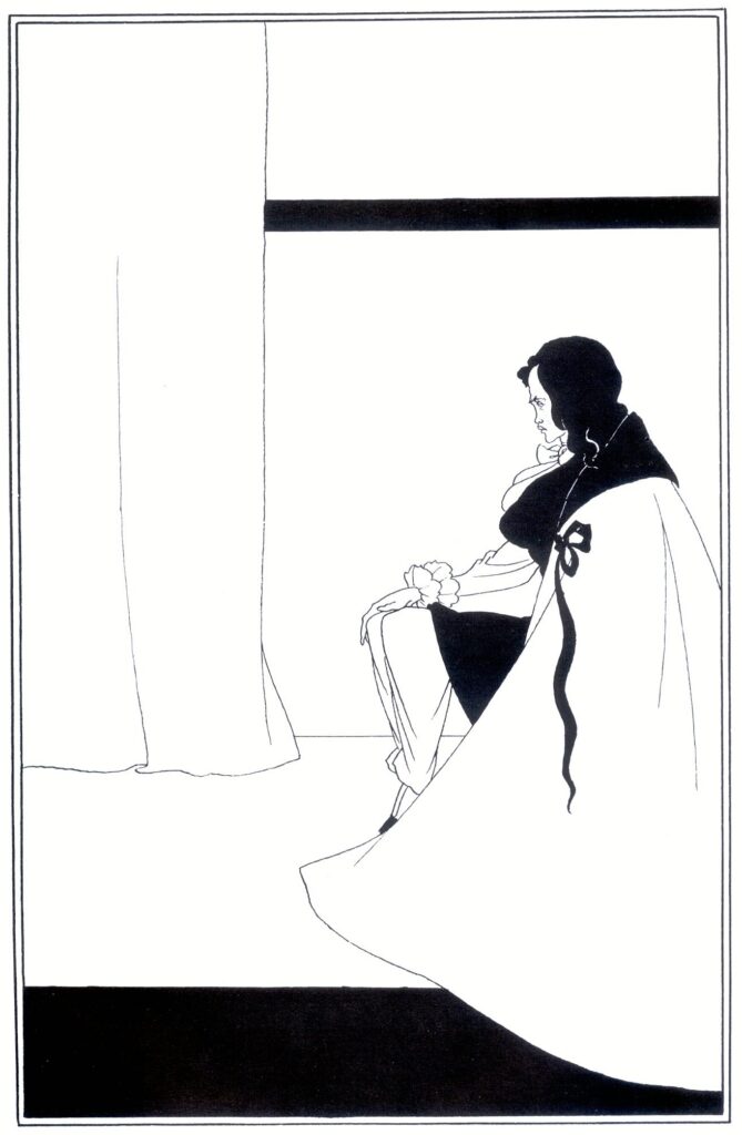 Aubrey Beardsley illustration for Edgar Allan Poe's The Fall of the House of Usher.
